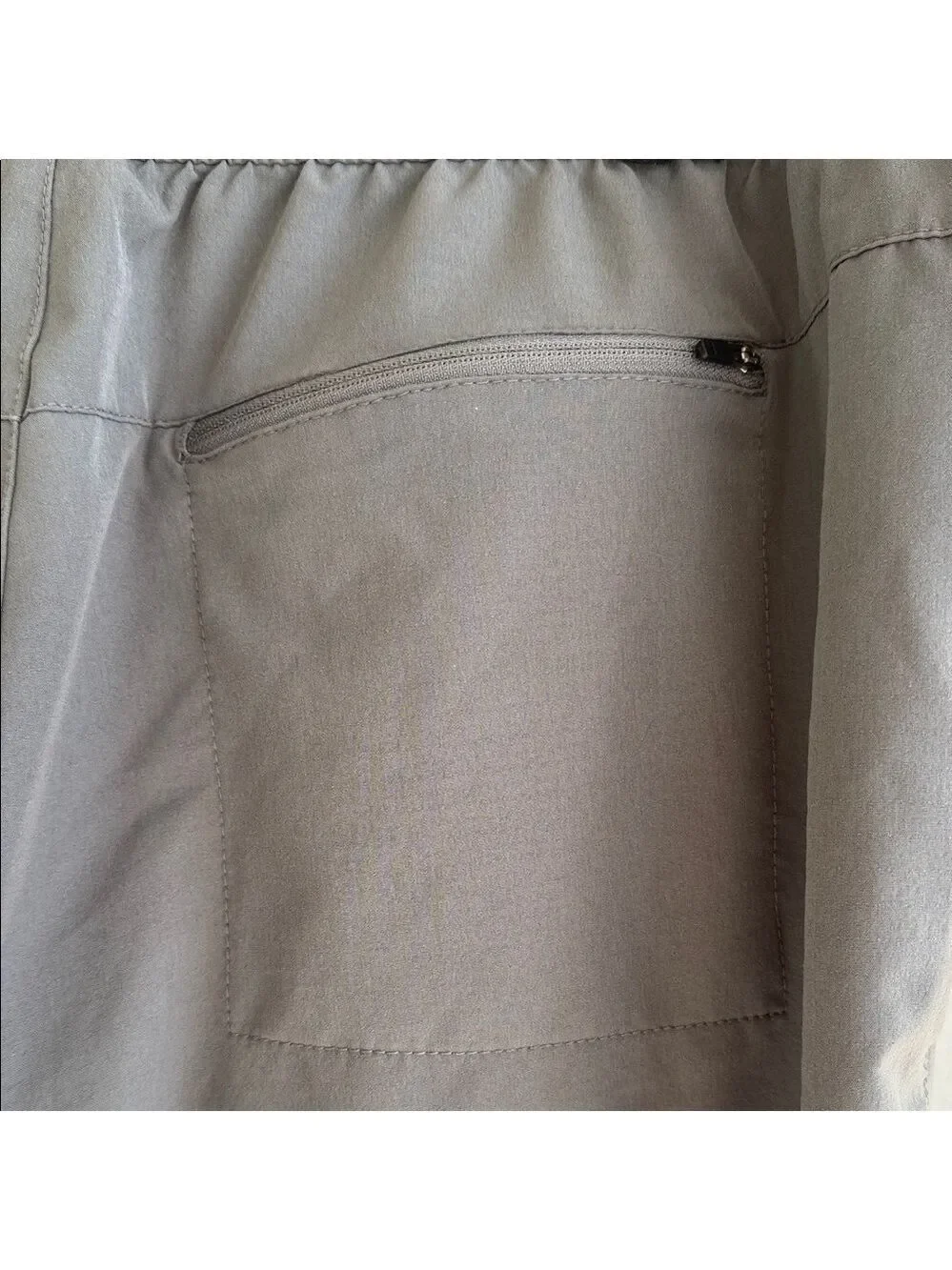 Gerry Men's Gray 4-Way Stretch, Elastic Waistband Lightweight Trail Short Sz XXL
